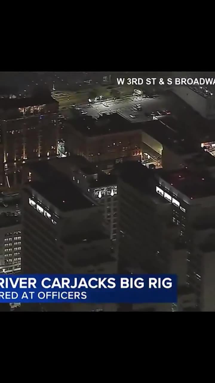 carjackers steal a tanker truck in Los Angeles,