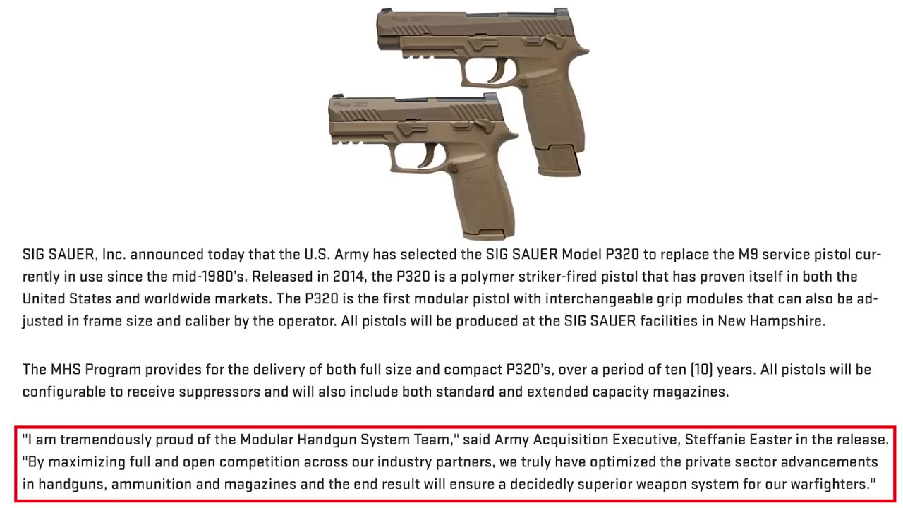 P320 scandal gets worse - Did the Pentagon hide deadly flaws .. YES