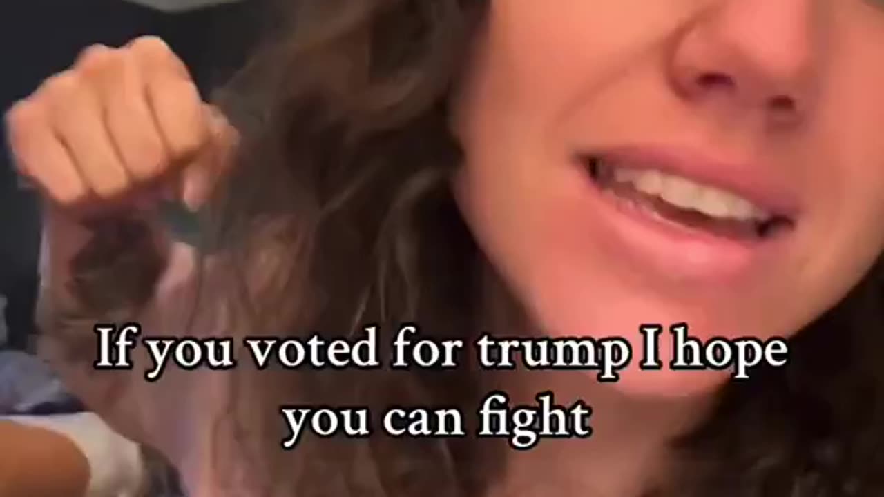 Left winger threatens to fight Trump voters. so much hate and violence.