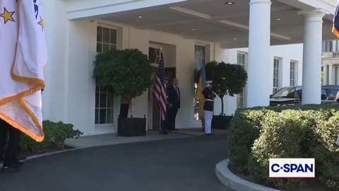 President Trump welcomes Ukrainian Dictator Zelensky to the White House.