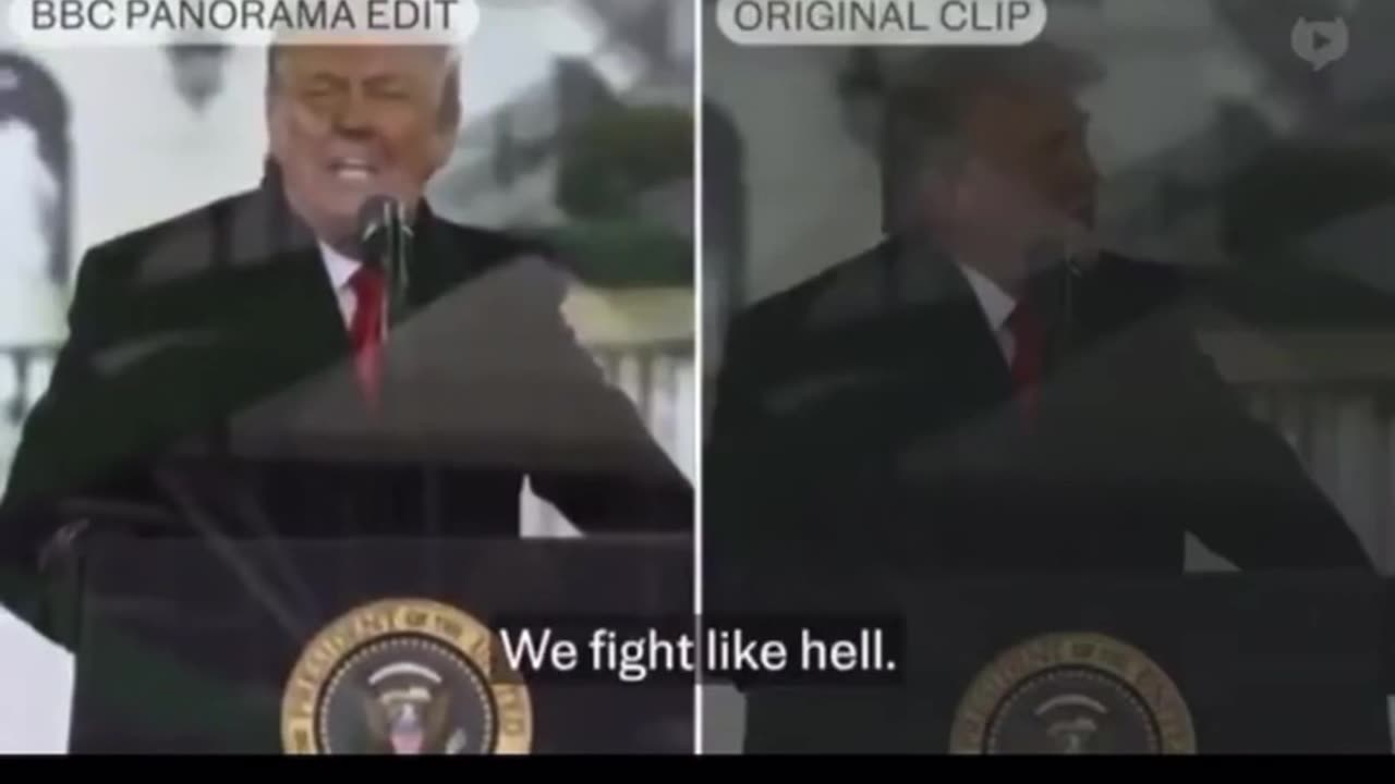 FAKE NEWS BBCs EDITED J6 SPEECH OF PRESIDENT TRUMP