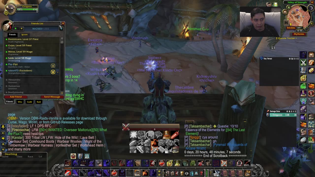 NEW CHAR! WARLOCK! HARDCORE WoW - Doomhowl