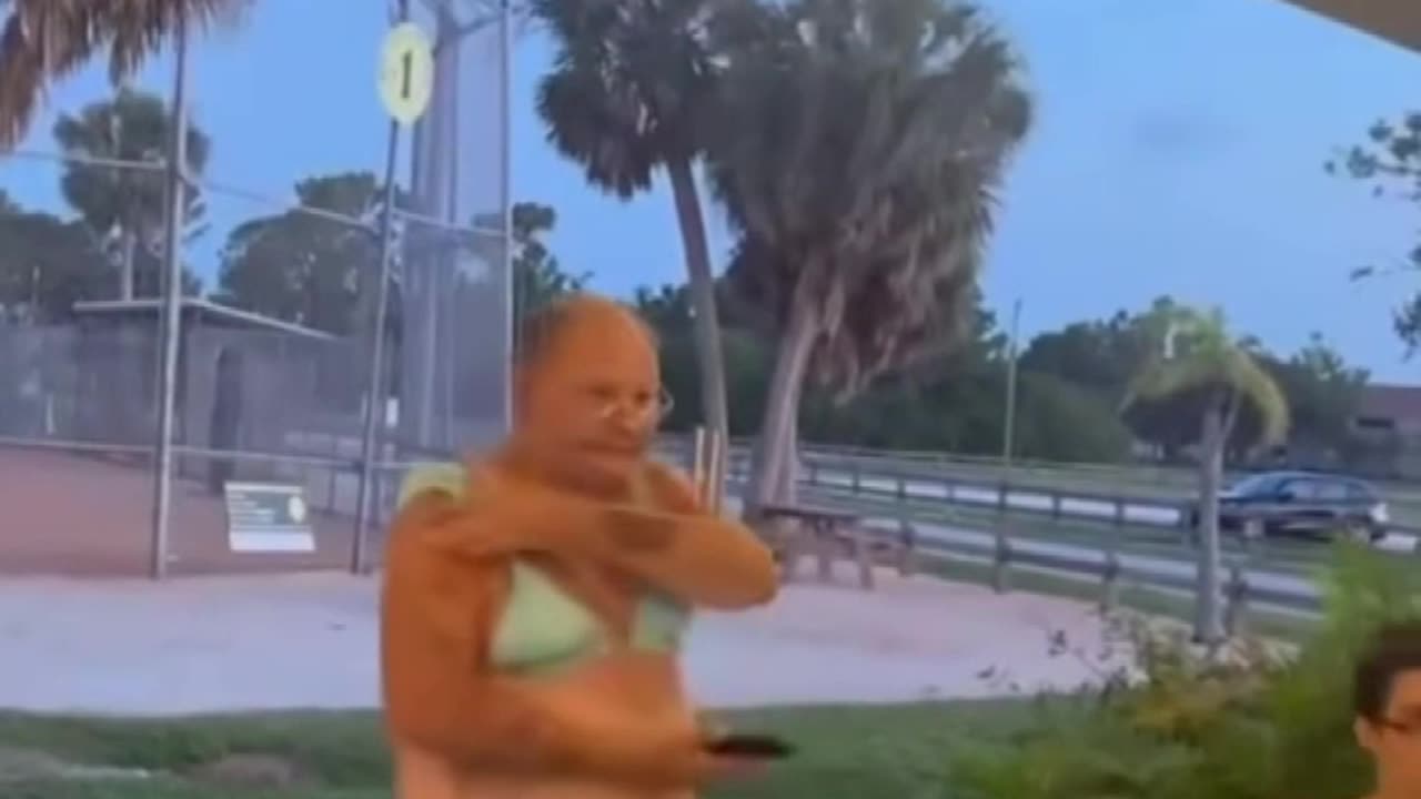 This man said he was "practicing his transitioning" at a kid's softball game