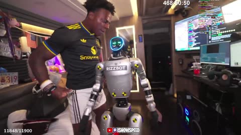 IShowSpeed just got pressed by a robot on stream 😭😭
