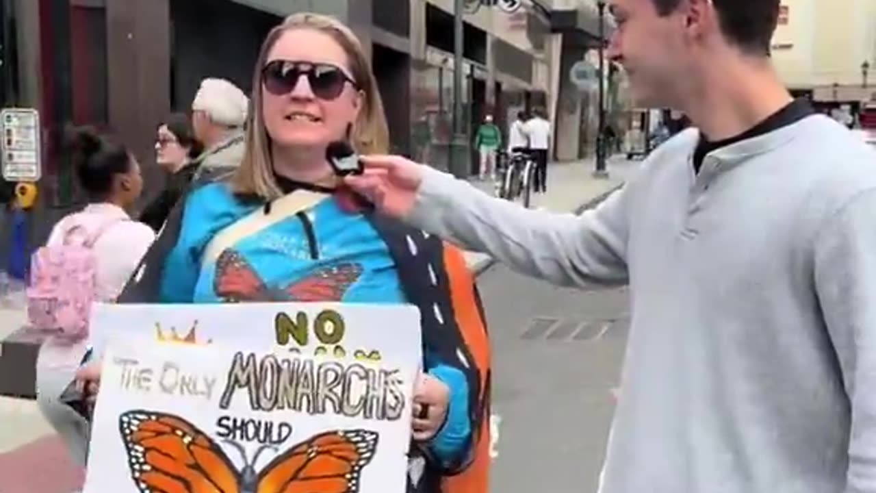 No Kings protester unable to answer how Trump being a monarch or doing anything illegal