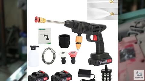 HEVIRGO 24V Cordless Pressure Washer with Multi-Function Nozzle,4.0 Ah Battery