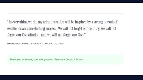 Message to my president Donald J trump
