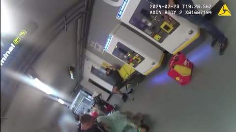 Bodycam footage of alleged assault on police at Manchester Airport shown to jury