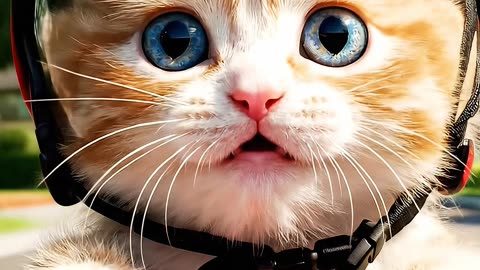 🏍️ AI Kitten on a Moped | Cutest Little Rider Ever! 🐾