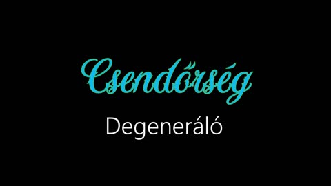 Csendőrség ¦ Degeneráló (hivatalos audió)