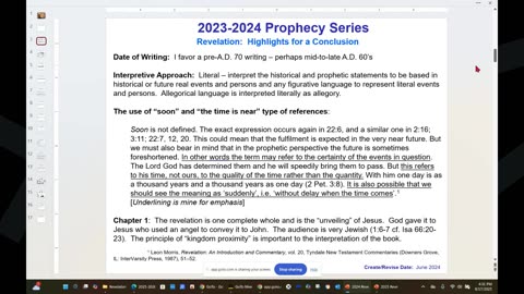 Revelation Overview-Conclusion PT 1