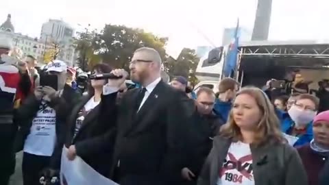 Grzegorz Braun do policjantów - Międzynarodowy Marsz o Wolność - Warszawa 24.10.2020 rok