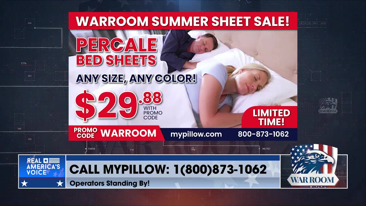 MyPillow WarRoom Exclusive: Shop The Percale Bed Sheet Sale
