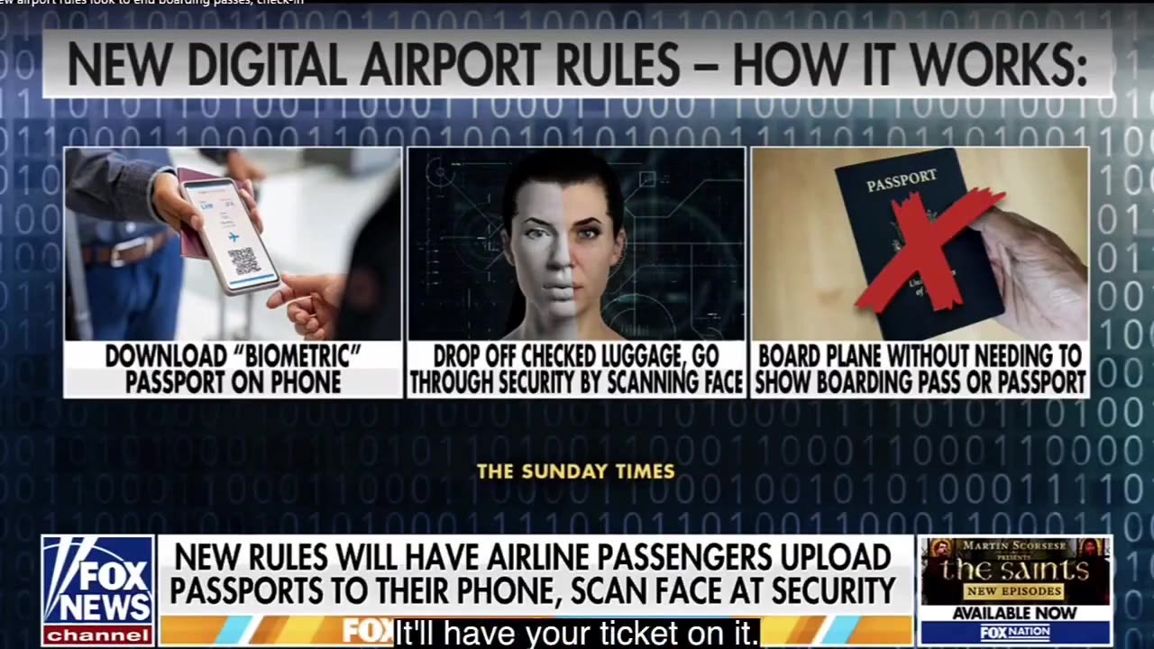 Biometric check in at ALL airports.