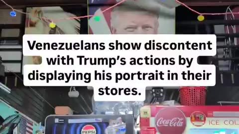 Venezuelan business owners are now putting portraits of President Trump up in