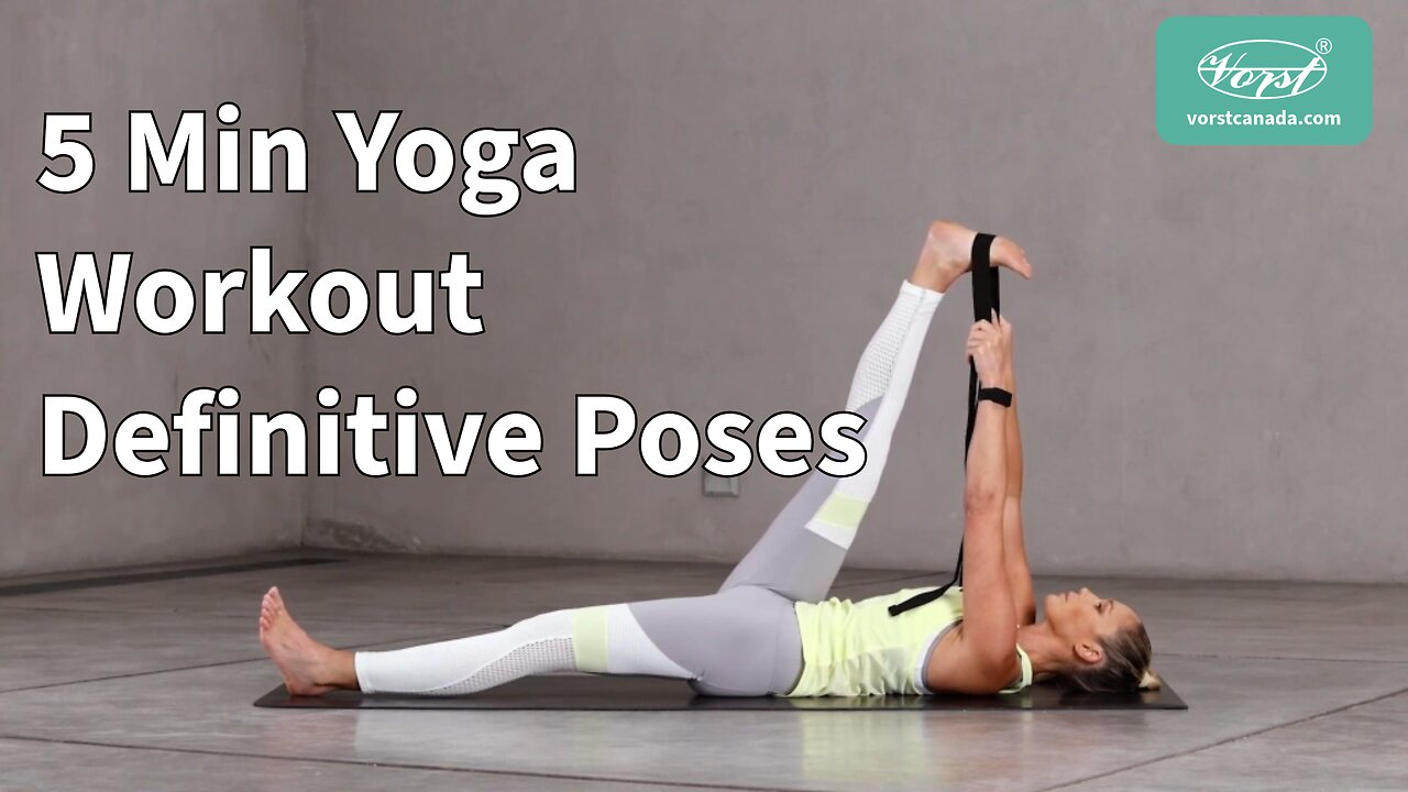5-Minute Stress-free Beginner Yoga Routine | 5 Simple Yoga Poses for Flexibility & Calm