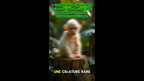 A white baby gorilla