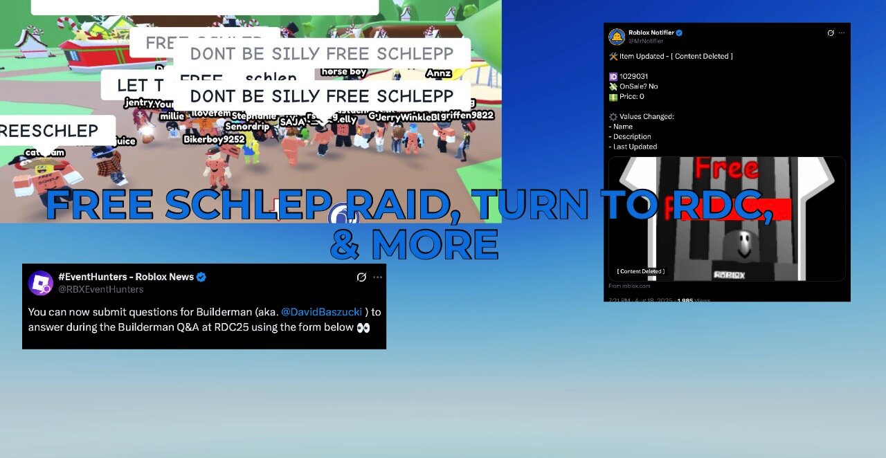 Kreekcraft's Free Schlep Raids, Roblox Pitches to RDC, and MORE