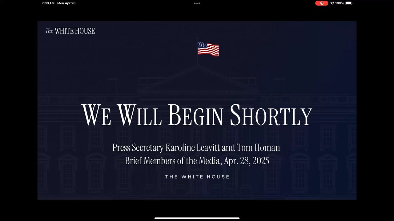 Press Secretary Karoline Leavitt and Tom Homan Briefs Members of the Media, Apr. 28, 2025