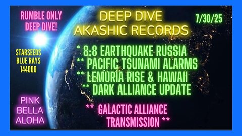 TSUNAMI Pacific Ocean Alarms * Hawaiian Islands * LEMURIA * Dark Alliance Update