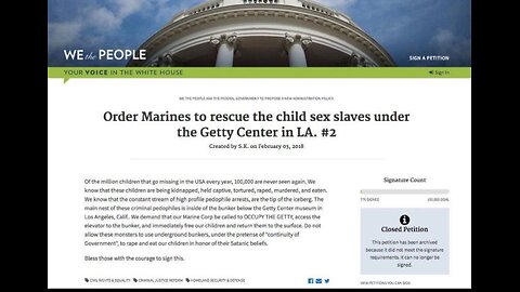 Getty Petitions to Rescue the Child-Sex-Slaves Underneath the Getty Center
