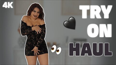 [4K] 🖤 TRY ON HAUL | Robe Transparente Élégante avec String Assorti 💎