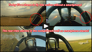 Russian Sukhoi Su-25 in classic low-flying combat action over Ukraine