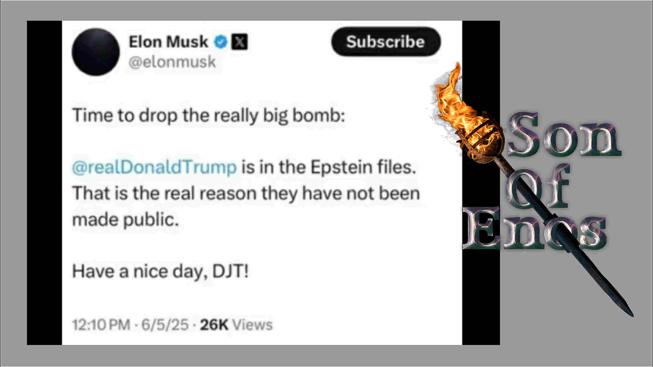 SonOfEnos - Jeffery Epstein is why Trump's Imposing Israel's AI Kill-System on America