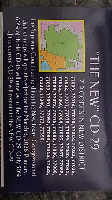 New Districts for Voting in Houston Area