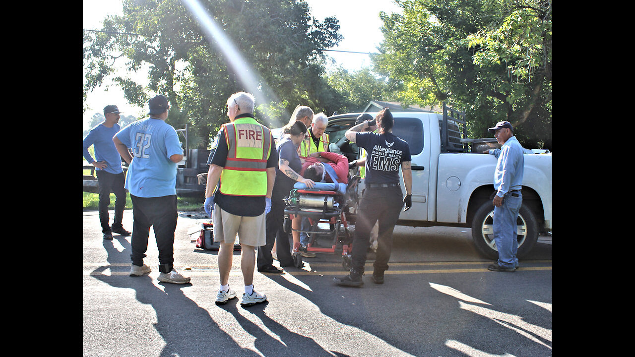 HEAD ON COLLISION HOSPITALIZES 1, BLANCHARD TEXAS, 07/21/25...