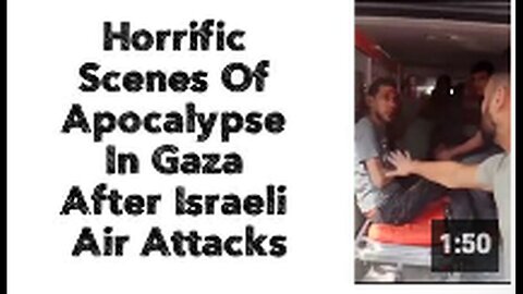 "Apocalyptic Aftermath in Gaza Following Israeli Air Strikes"