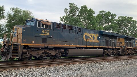 CSX Trains 942 and 7560 heading East