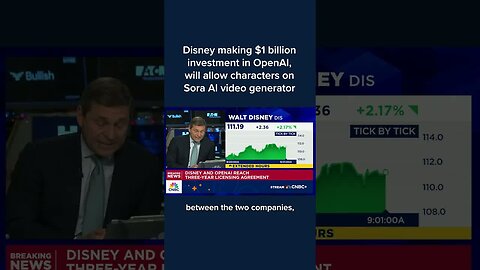Disney making $1 billion investment in OpenAI, will allow characters on Sora AI video generator