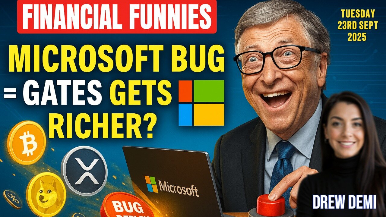 FINANCIAL FUNNIES DAILY NEWS - MICROSOFT BUG = GATES GET RICHER? WITH DREW DEMI