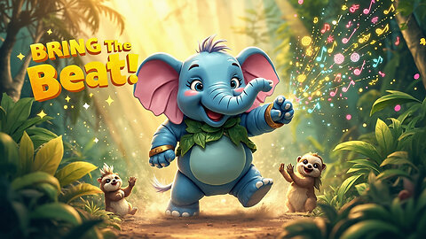 Elephant Brings the Beat 🐘🥁 | Jungle Rhythm Song for Kids