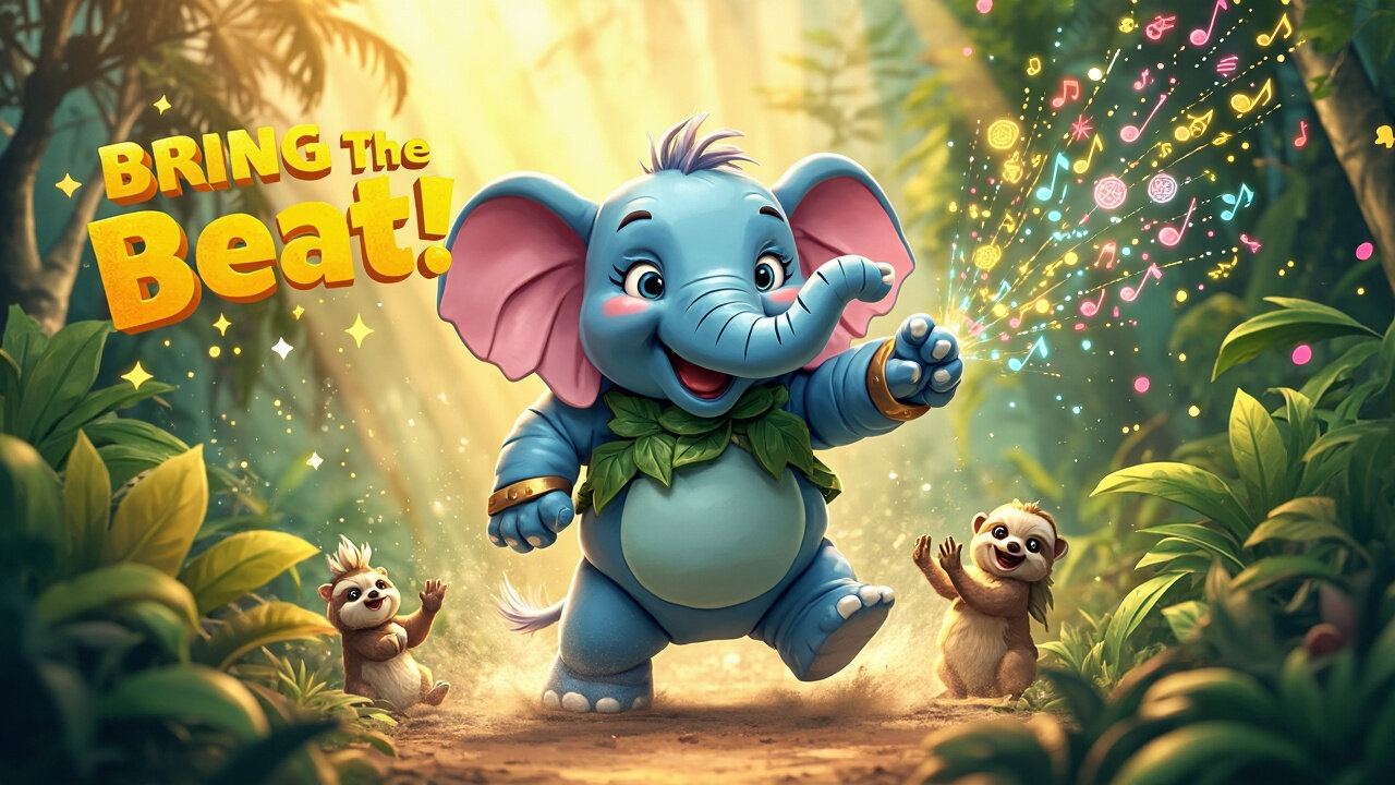 Elephant Brings the Beat 🐘🥁 | Jungle Rhythm Song for Kids