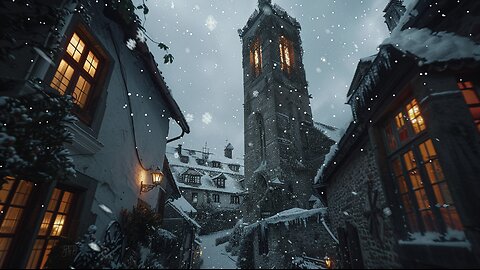 Snow Covered Christmas Village | Cinematic Flight POV | 눈 덮인 크리스마스 마을 시네마틱 비행