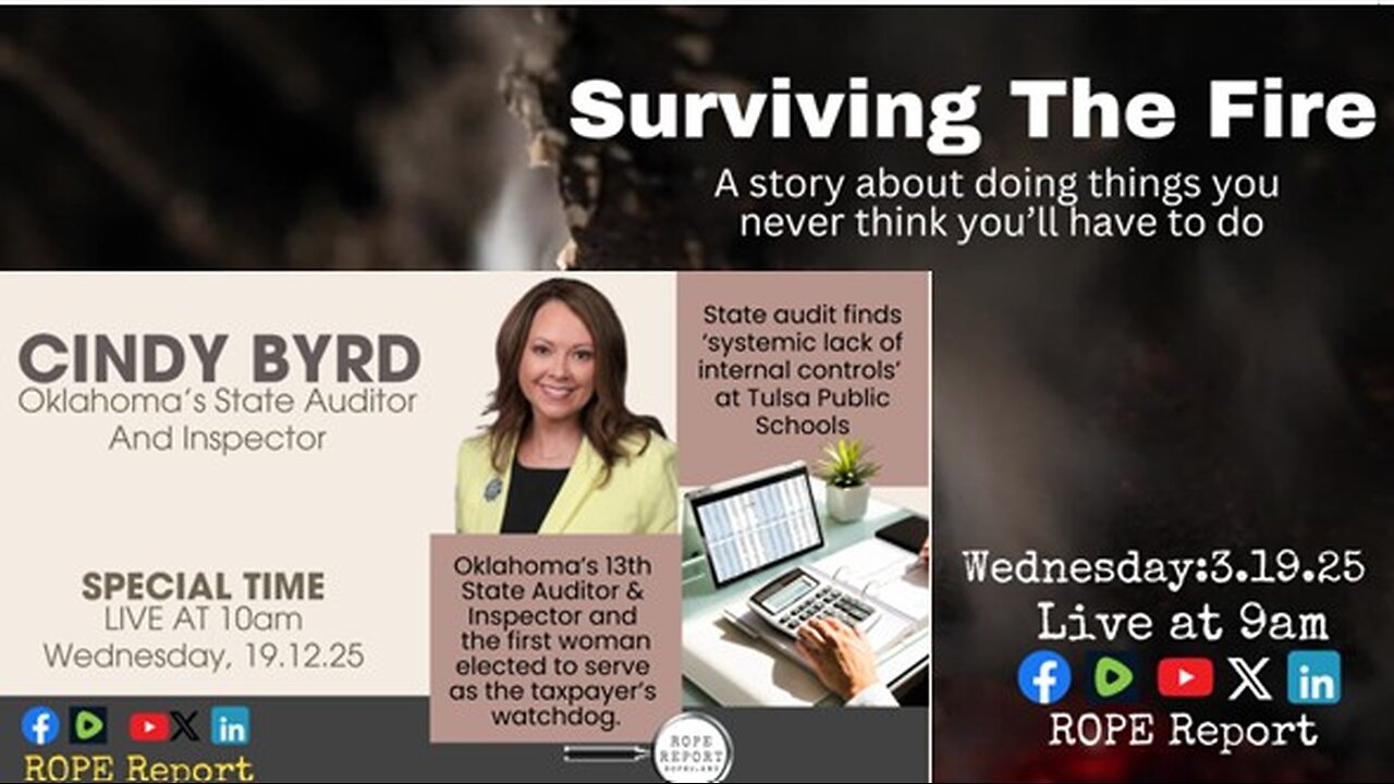Surviving The Fire (9am)/Cindy Byrd (10am)