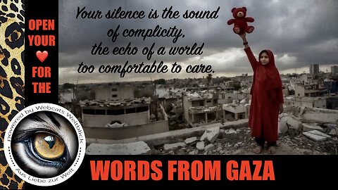 Words from Palestine to a world that has lost its humanity. This is not a story, this is reality!