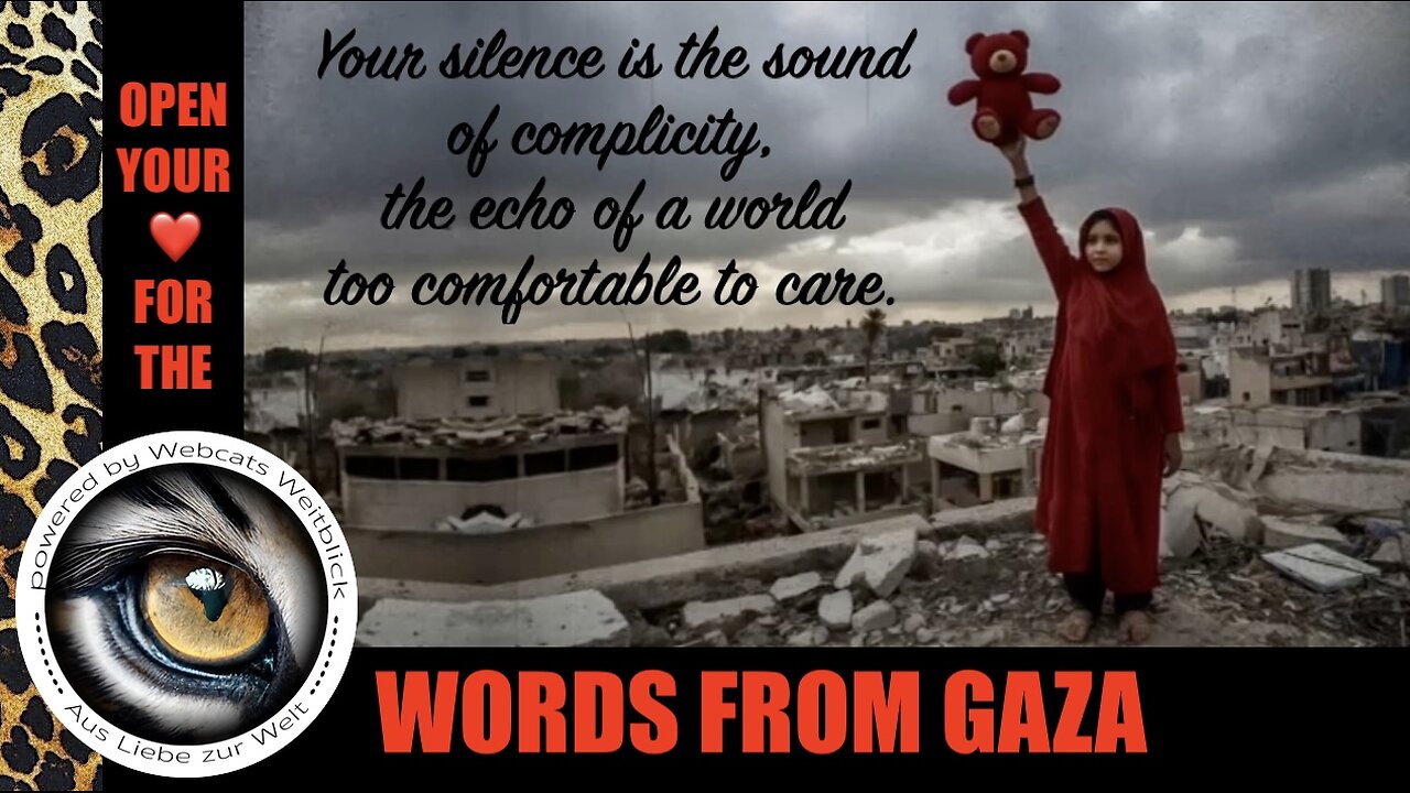 Words from Palestine to a world that has lost its humanity. This is not a story, this is reality!