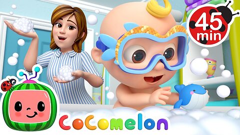 Big Bubble Bath Song and Swim Play! + MORE CoComelon Nursery Rhymes & Songs