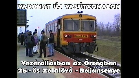 2000.12.26. Vezérállásban a frissen átadott Zalalövő - Bajánsenye vasútvonalon. Új vasúti kapcsolat.