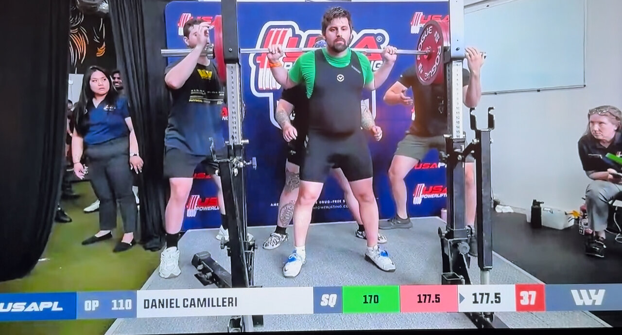 Philly PrimetimePowerlifting Meet BACK SQUAT COMP PR 177.5KG/391LBs
