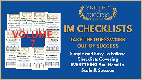 AI, ChatGPT, Freelancing & Passive Income | IM Checklist Volume 7