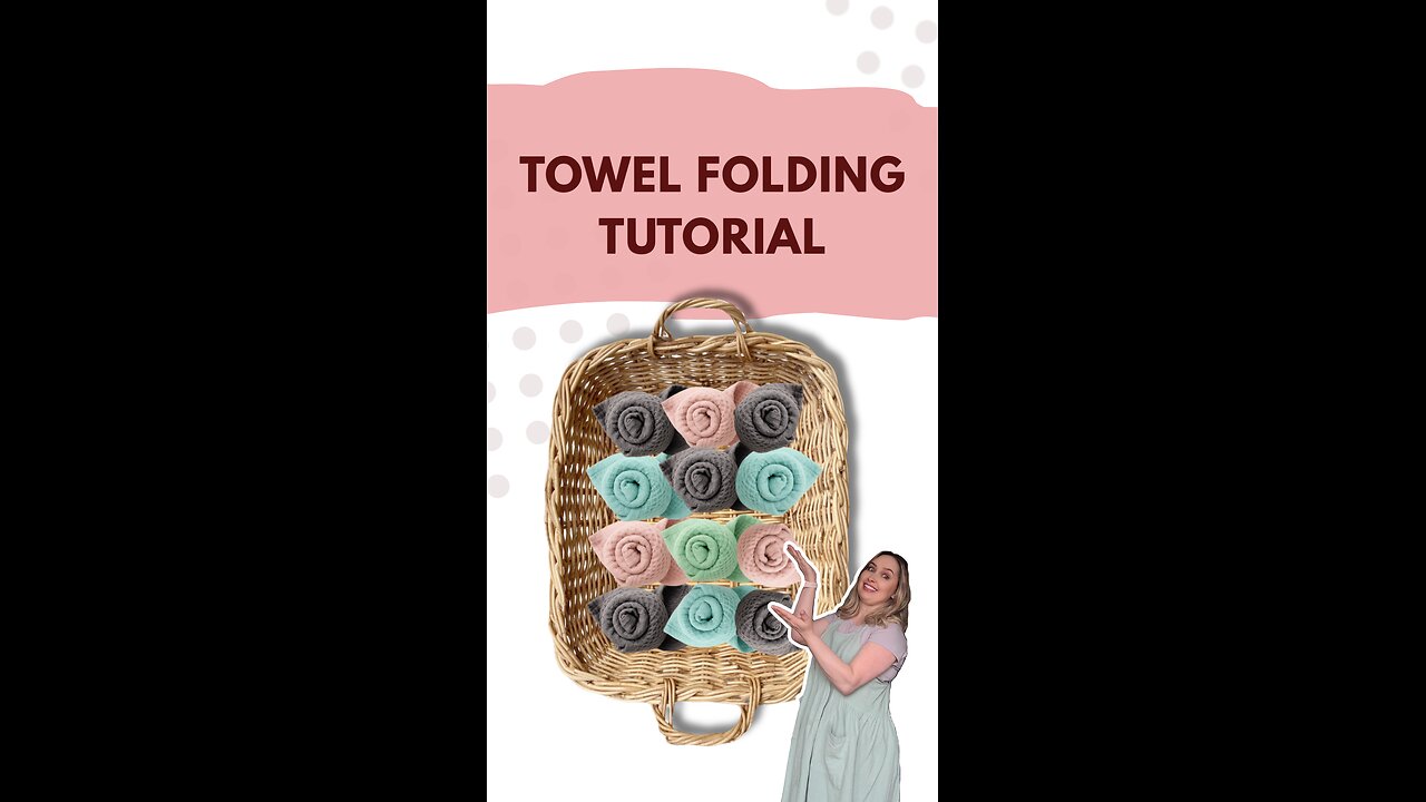 Towel Folding Tutorial | Beautiful Flower Fold for Kitchen Towels 🌸