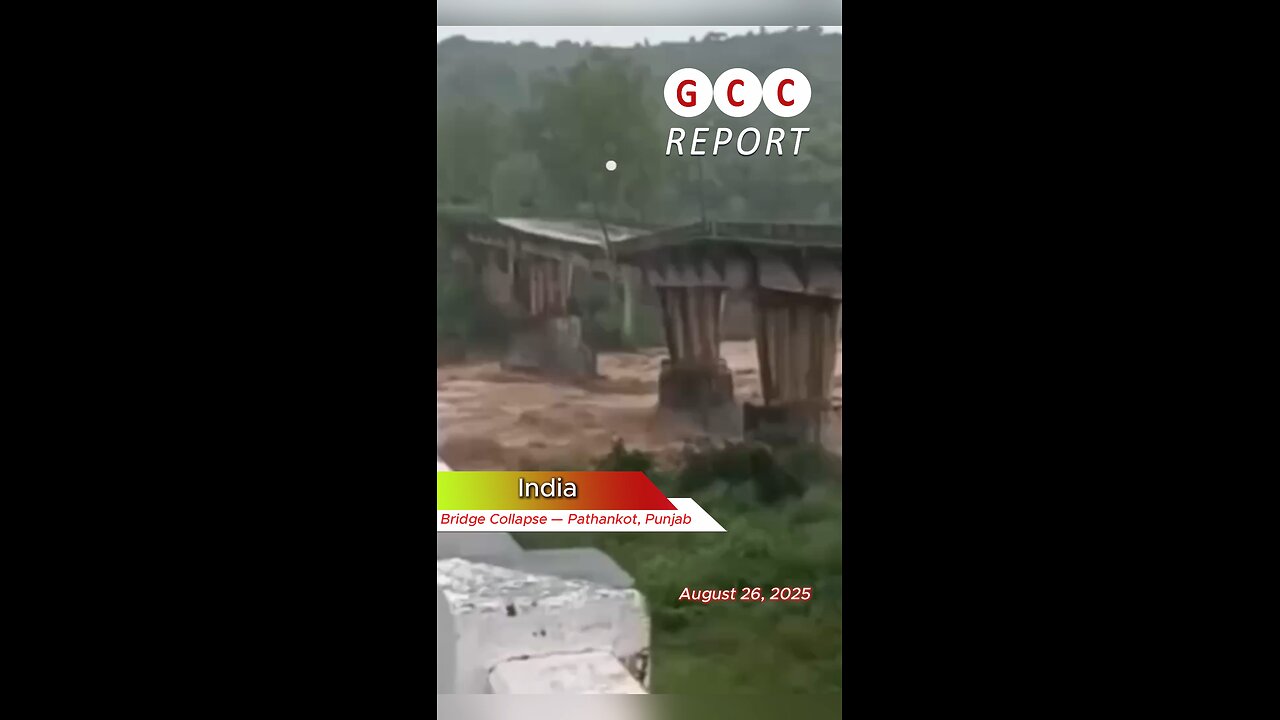 #India #Punjab #Pathankot #bridgecollapse #rain #emergency #destruction #anomaly #climatechange