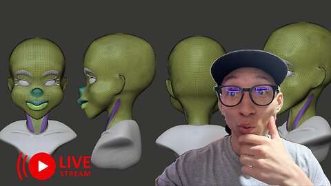 🔴Late Night Sculpting and Retopology In Maya