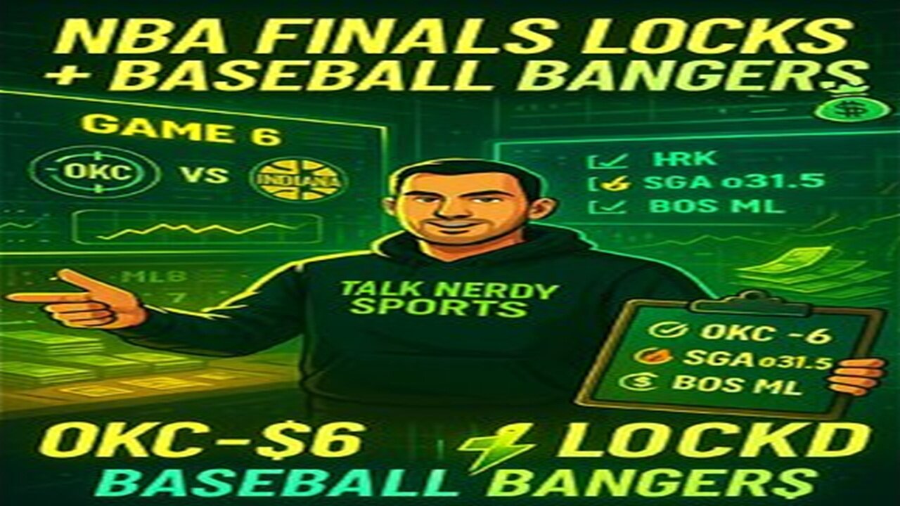 NBA Finals Game 6 Lock + MLB Bangers: Thunder Time & Cash Lines Only 💰
