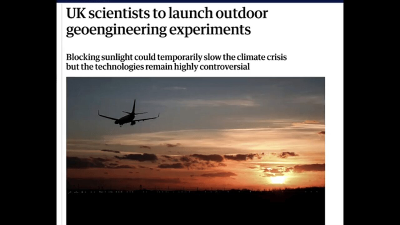 WARNING THE WORLD GOVERNMENTS HAVE APPROVED BLOCKING THE SUN