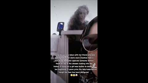 Ghost girl captured on top of Cabinet in Dorm room